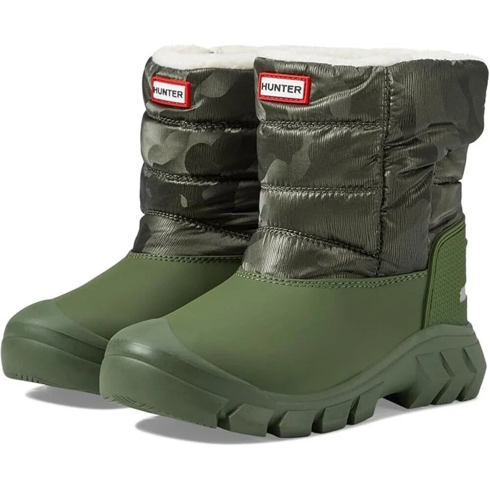 Hunter Intrepid Reflective Camo Snow Boots Toddler US 8 Green Insulated JOBB1816